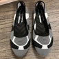 Sketchers Black and White Flats Size &