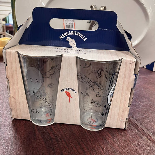Set of 4 Highball Margaritaville Glasses