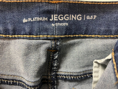 Chico's Platinum Pull On Patchwork Jeggings