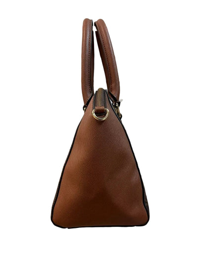 Calvin Klein CK Monogram Satchel Brown Signature Letters