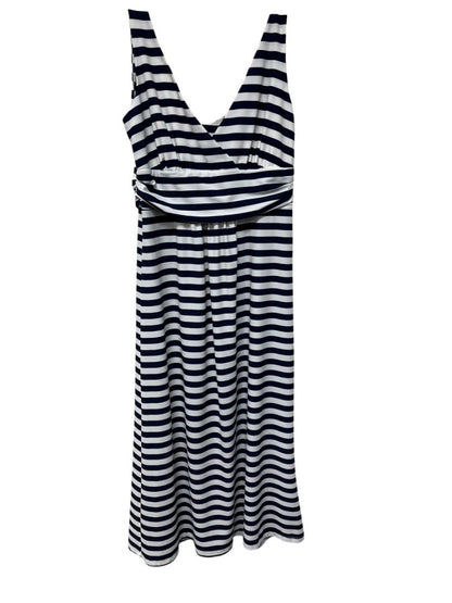 Jude Connally Brittany Dress XS Navy Blue & White Stripe