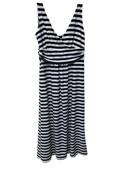 Jude Connally Brittany Dress XS Navy Blue & White Stripe