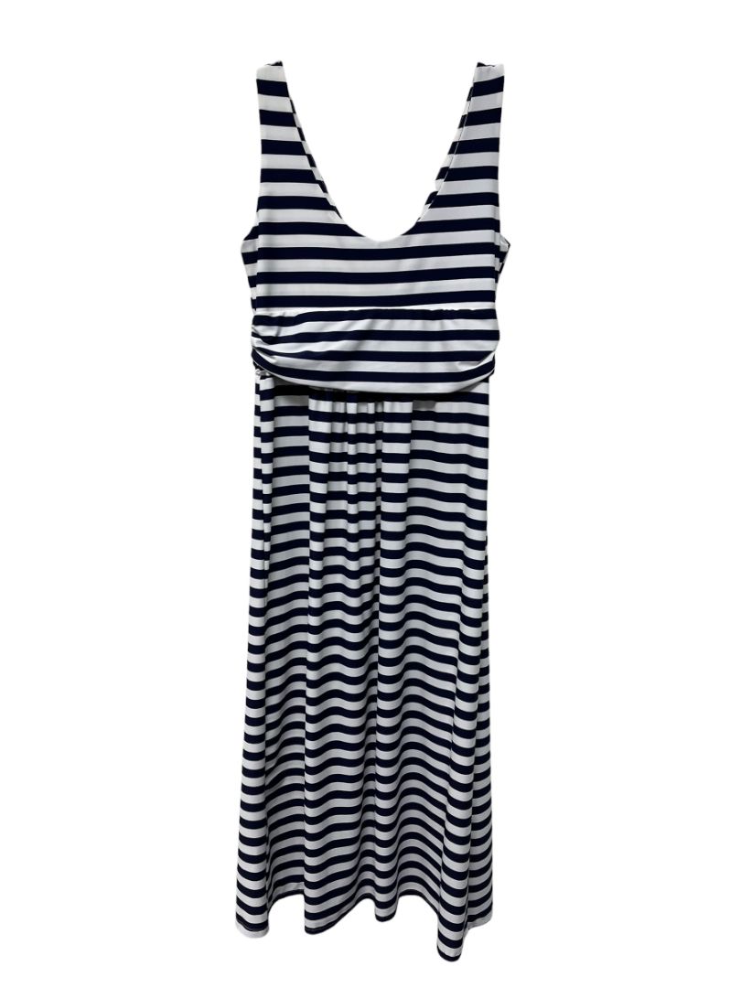 Jude Connally Brittany Dress XS Navy Blue & White Stripe