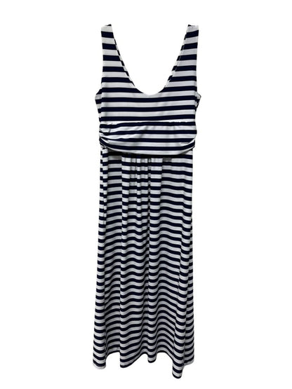 Jude Connally Brittany Dress XS Navy Blue & White Stripe