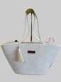 Booqa White Shoulder Beach Tote Bag