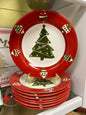 Set of 8 Gibson Hand Painted Holiday Plates