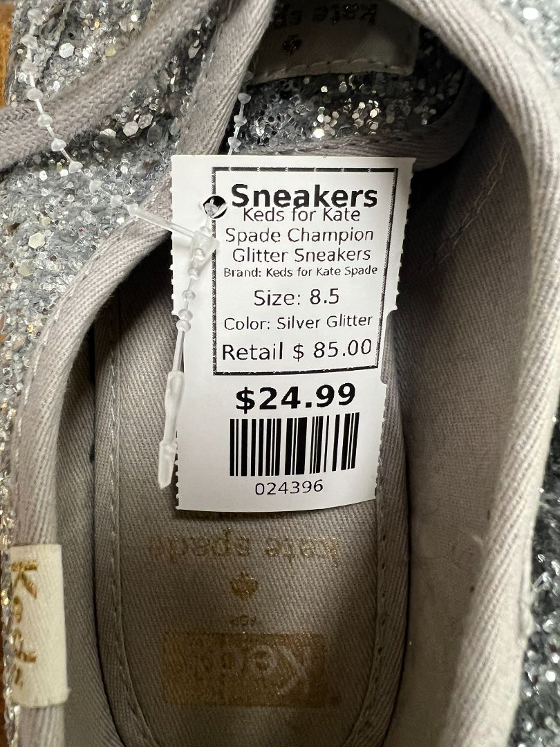 Keds for Kate Spade Champion Glitter Sneakers Size 8.5