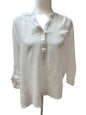 Tommy Bahama White Gauze Pull Over Top with Tab Sleeves