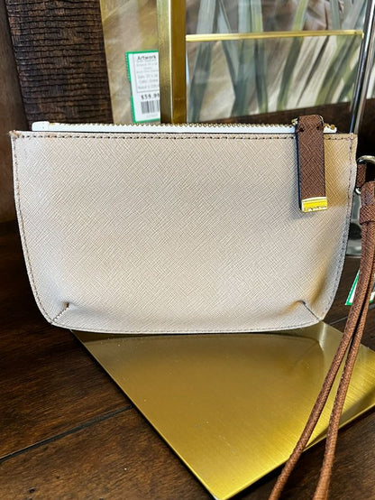 Calvin Klein Cement/Rye Embossed Large Wristlet