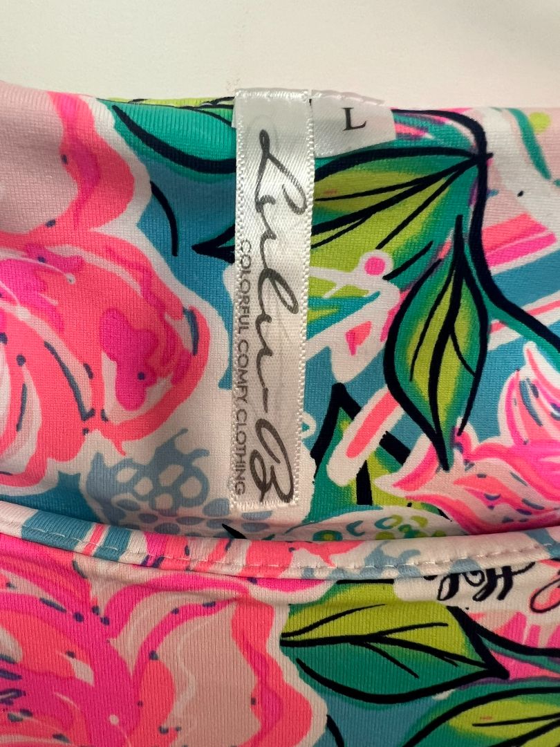 LuLu B Pink and Turquoise Golf Dress Size Large