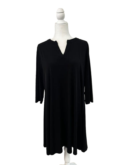 Chico's Black Tunic Dress Polyster/Spandex Size Large