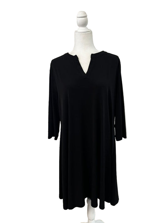 Chico's Black Tunic Dress Polyster/Spandex Size Large
