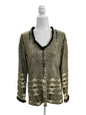TRIBAL Snakeskin Print Long Sleeve Sweater Size Large