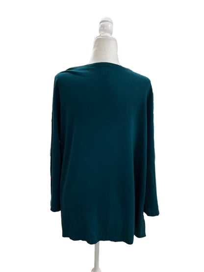 Chico's Long Sleeve Tunic Teal Green Women's Top Size XL