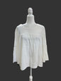 Michael Kors White Blouse with Gold Thread Highlights Size XL