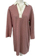 Lands End Red and White Striped Polo Dress Size Medium