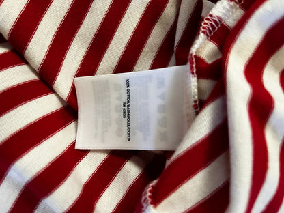 Lands End Red and White Striped Polo Dress Size Medium