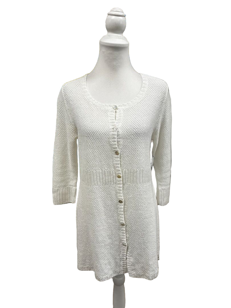 Eileen Fisher Organic Cotton Long Sleeve Cardigan Sweater Size Small