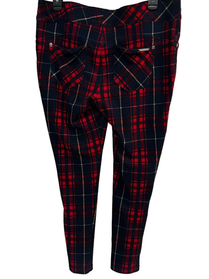 Peter Nygard Luxe Slims Red and Blue Plaid Pants Size Large