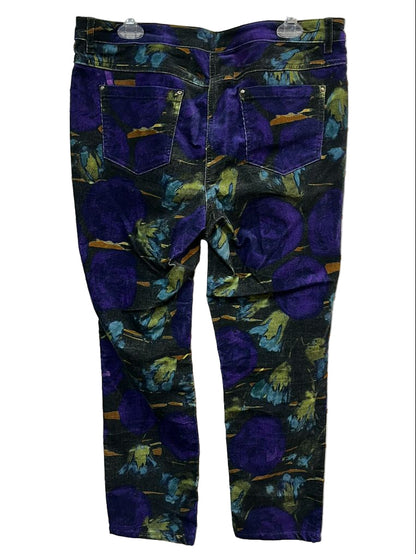 Carlisle Collection Wisteria Abstract Floral Pants Size 12