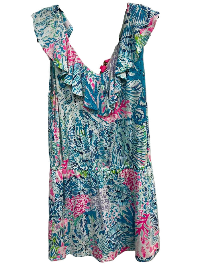 Lilly Pulitzer Alessa Romper Sink or Swim Blue Size Small