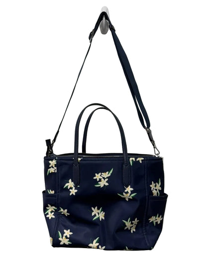 Kate Spade New York Chelsea Orange Toss Medium Satchel in Parisian Navy