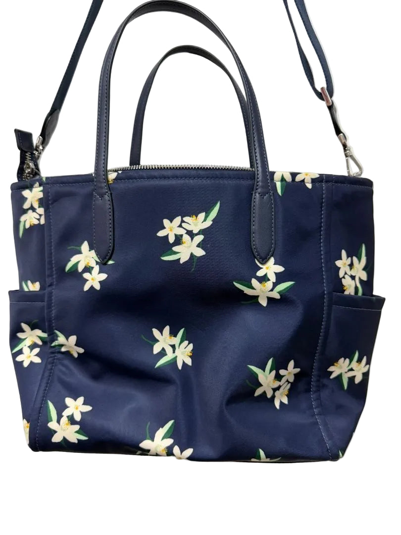 Kate Spade New York Chelsea Orange Toss Medium Satchel in Parisian Navy
