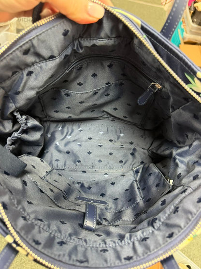 Kate Spade New York Chelsea Orange Toss Medium Satchel in Parisian Navy