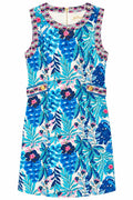 Lilly Pulitzer Blue Multi Leaf Print Dress – Size 10 NWT