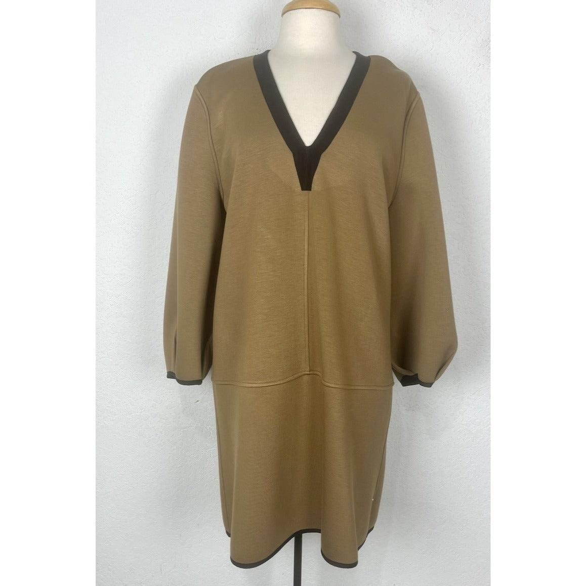 NWT $435 Pearl Lela Rose Double Face Jersey Reversible Tunic Dress Large L -NEW