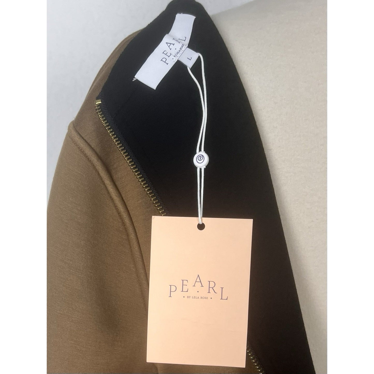 NWT $435 Pearl Lela Rose Double Face Jersey Reversible Tunic Dress Large L -NEW