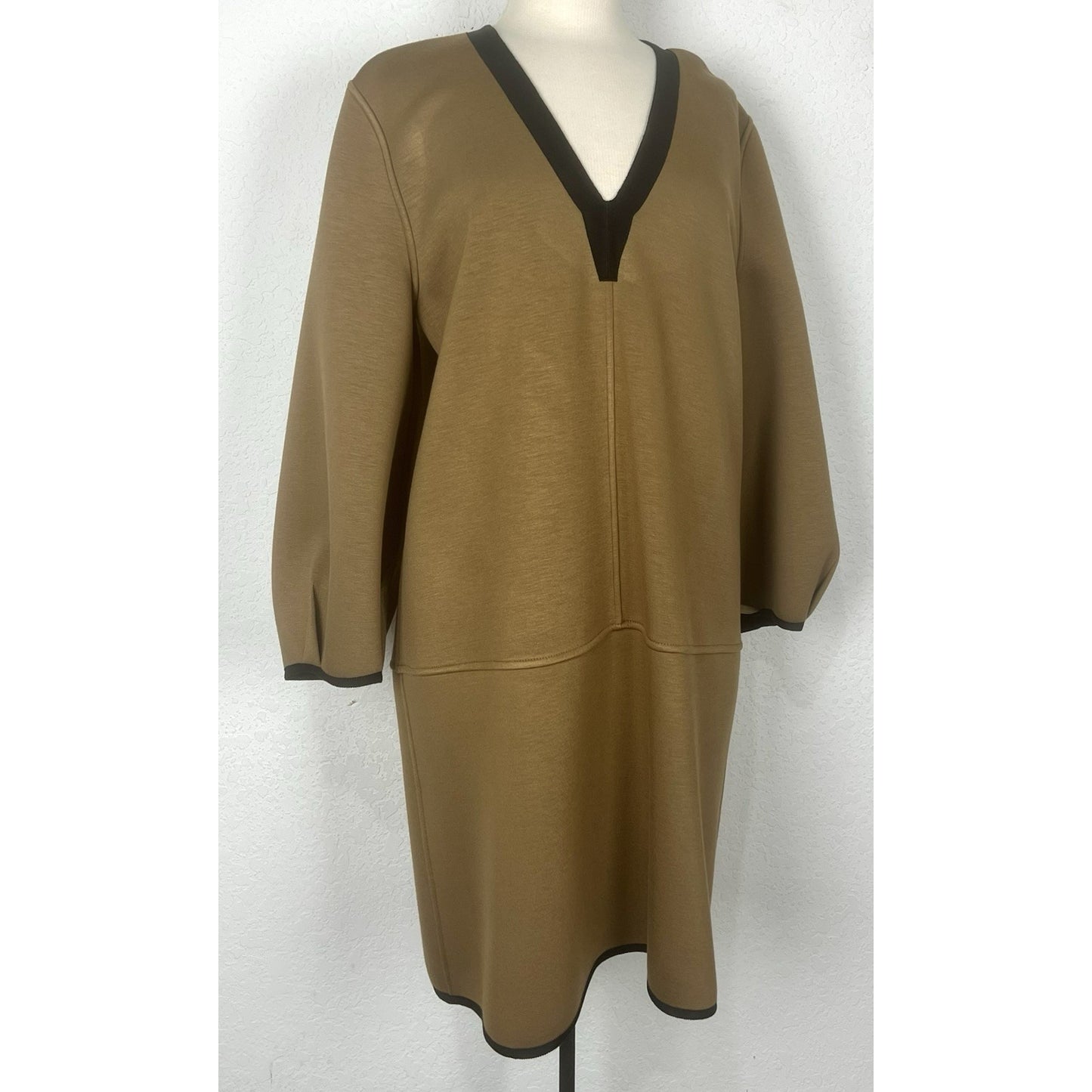 NWT $435 Pearl Lela Rose Double Face Jersey Reversible Tunic Dress Large L -NEW