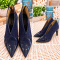 Ted Baker Navy Pointed-Toe Booties – Size 9