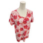 Fresh Produce Pink Hawaiian Floral Print Top 100% Cotton Blend Size Large