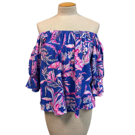Lilly Pulitzer Wild Within Off-the-Shoulder Top Size XL