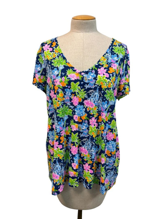 Lilly Pulitzer Disney Etta V-Neck Tee Size XL