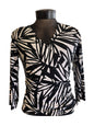 Black and White V Neck Top by S. Levine