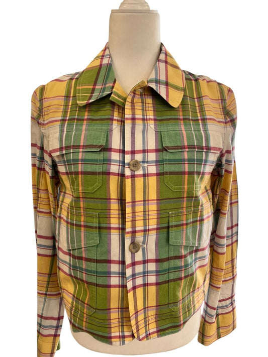 Vintage Ralph Lauren Cropped Jacket Madras Plaid
