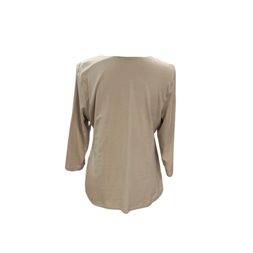 Soft Surroundings Taupe Wrap Top Size XL