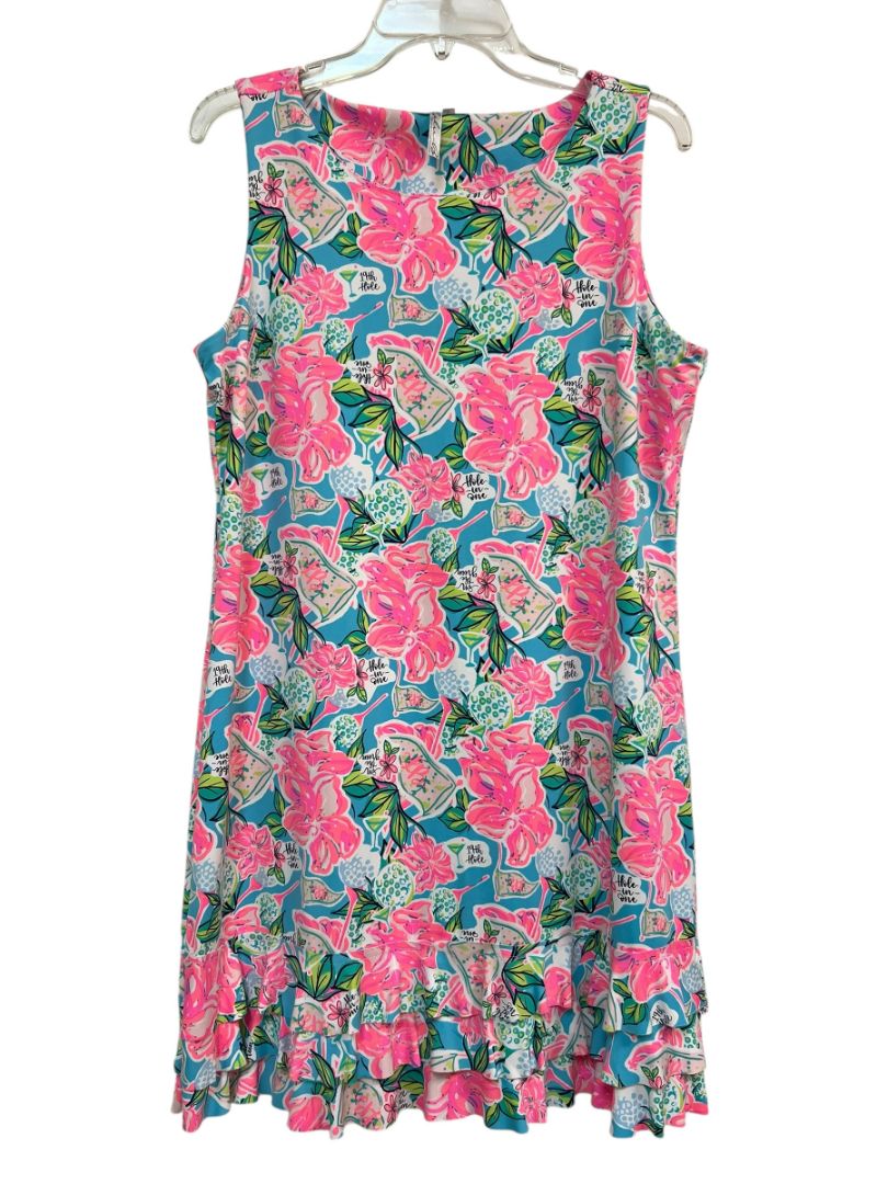 LuLu B Pink and Turquoise Golf Dress Size Large
