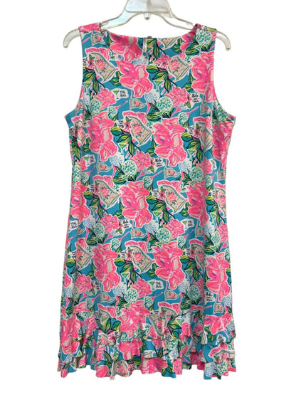 LuLu B Pink and Turquoise Golf Dress Size Large