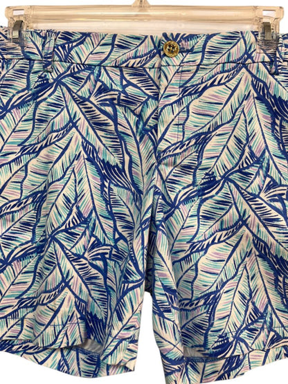 Lilly Pulitzer Bennet Blue Let's Mango Jayne Stretch Shorts Size 16