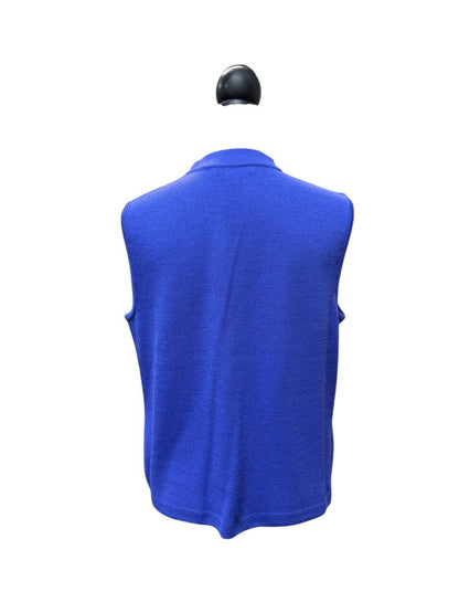 St John Purple Sleeveless Knit Turtleneck Sweater Size Small