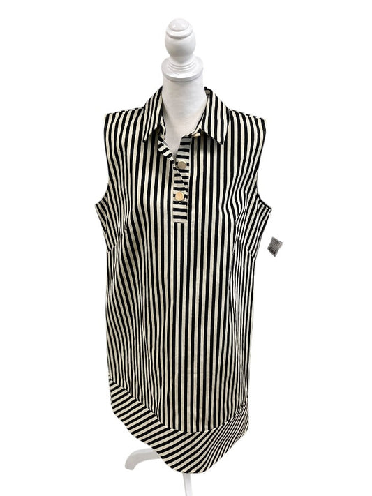 Black and White Striped Mini Dress by Pearl by Lela Rose