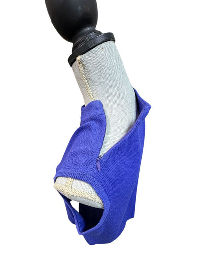 St John Purple Sleeveless Knit Turtleneck Sweater Size Small