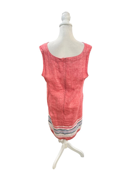 Talbots Linen Light Red Lined Shift Dress Size 16 NWT
