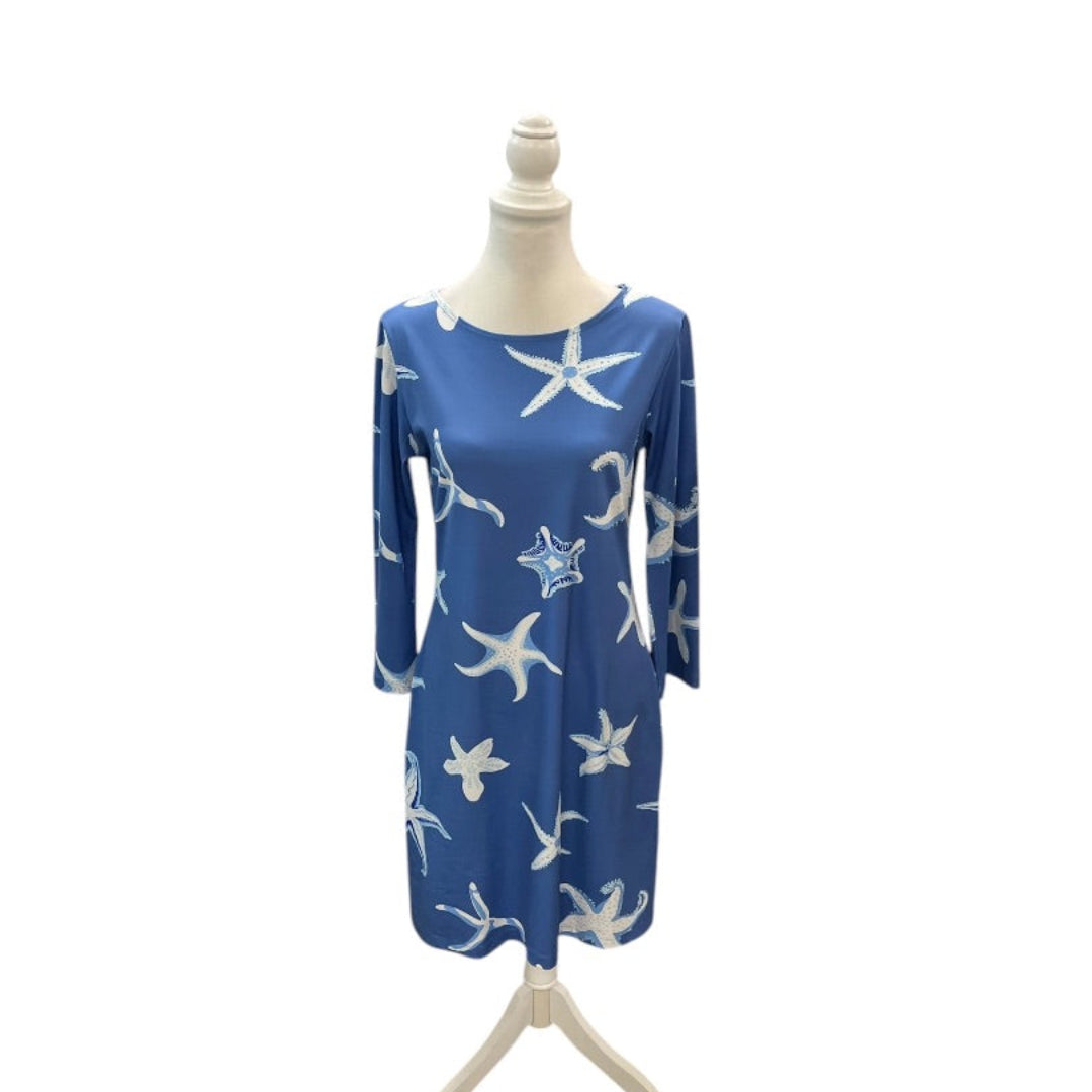 Melly M Casual Starfish V-Neck Long Sleeve Beach Dress Size Medium