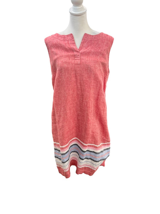 Talbots Linen Light Red Lined Shift Dress Size 16 NWT
