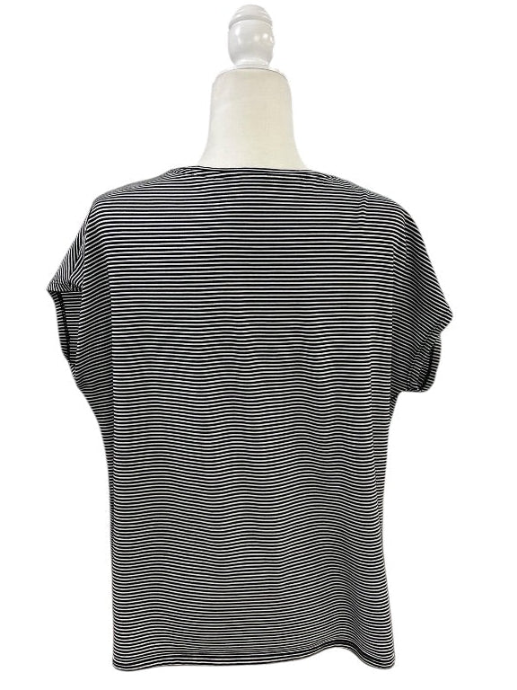 Chico's Tops Chico's 3 Black and White Stripe