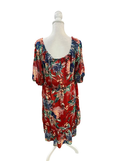 Ava & Viv Red Floral Dress Size 1X